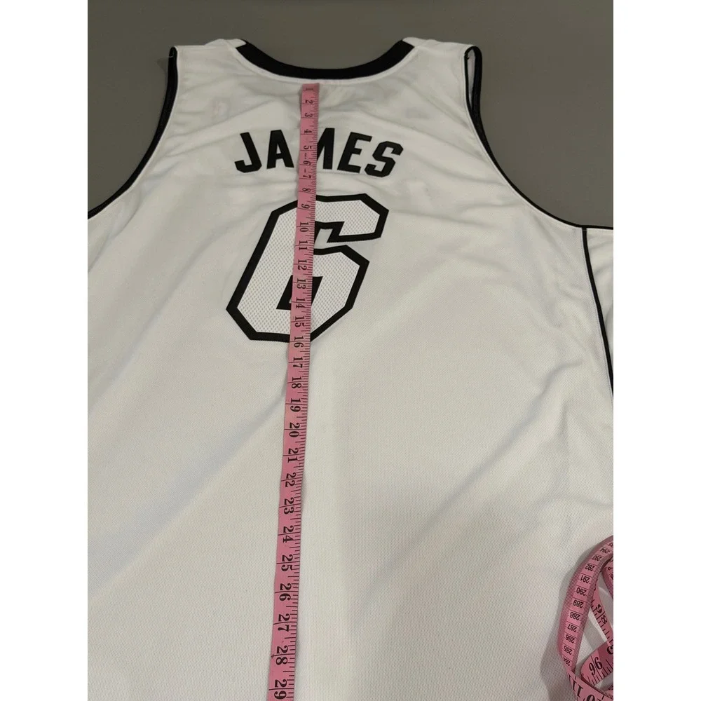 Adidas LeBron James Miami Heat NBA Jersey Mens 2XL‎ White  7679A 6